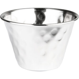 Dip-Schale Edelstahl, Hammerschlagoptik Ø 72 mm, 120 ml