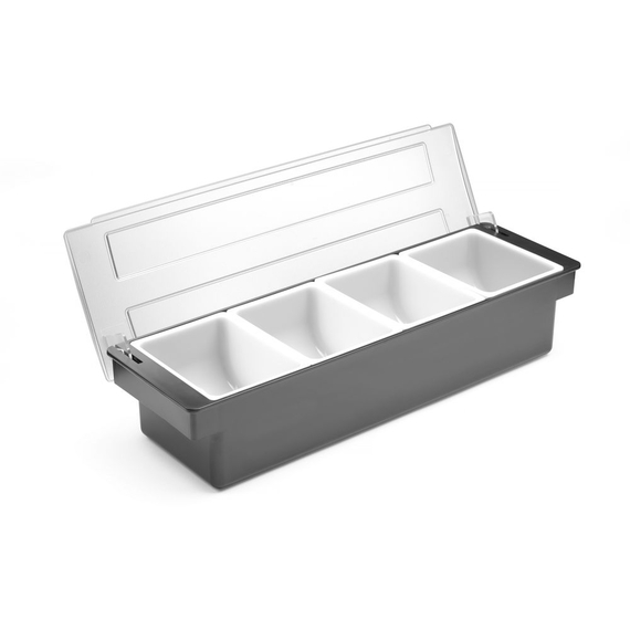 BarUp Zutatenbehälter – 4 Fächer, 480x150x(H)100mm