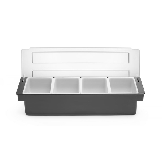 BarUp Zutatenbehälter – 4 Fächer, 480x150x(H)100mm