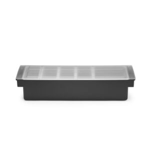 BarUp Zutatenbehälter – 5 Fächer, Schwarz, 480x150x(H)100mm