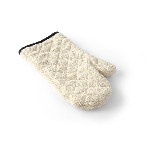 Hendi Ofenhandschuhe, Baumwolle - 2 Stück, Creme, 2 Stk., (L)350mm