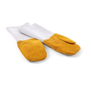 Hendi Leder-Grillhandschuhe hitzebeständig – 2 Stück, 2 Stk., (L)460mm