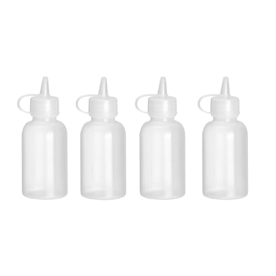 Hendi Mini-Spenderflaschen – 4er-Set, 0,05L, Transparent, ⌀35x(H)100mm