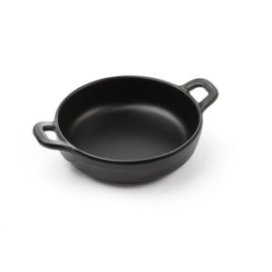 Hendi Miniatur-Pfanne aus Melamin, rund, Schwarz, 150x115x(H)37mm