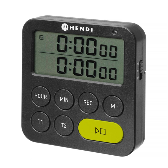 Hendi Timer, doppelt, Schwarz, 82x20x(H)86mm
