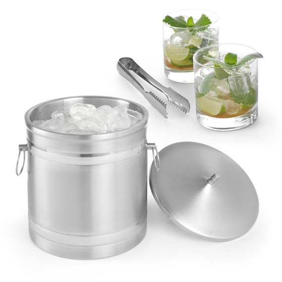 BarUp Eiskübel doppelwandig, 5L, Silber, ⌀200x(H)230mm