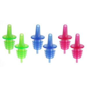 BarUp Freeflow-Ausgießer, 2x blau, 2x rot, 2x grün, Rot, 6 Stk