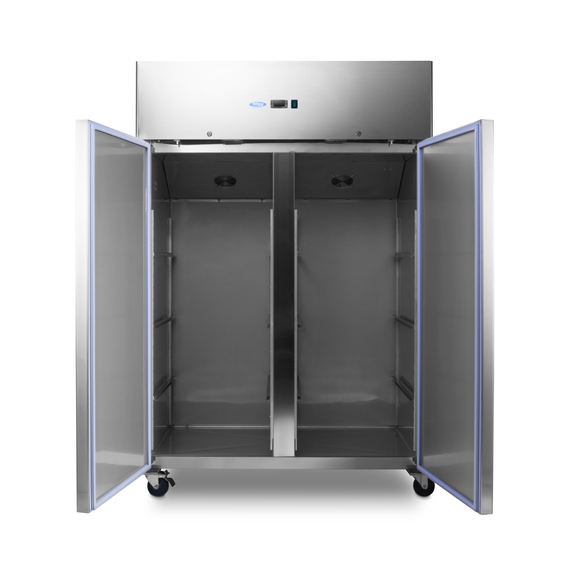 Maxima Gastro Kühlschrank - 1200 l - 6 Einstellbare Regale (2/1 GN) - auf Rädern - inkl. Regale