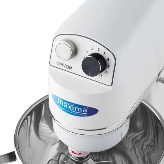 Maxima Gastro Planetenmischer - 7 l - Bis zu 2 kg Teig - Weiß