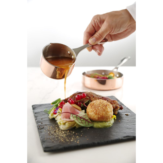 Hendi Miniatur-Kasserolle mit Ausgießer, 0,05L, ⌀50x(H)30mm