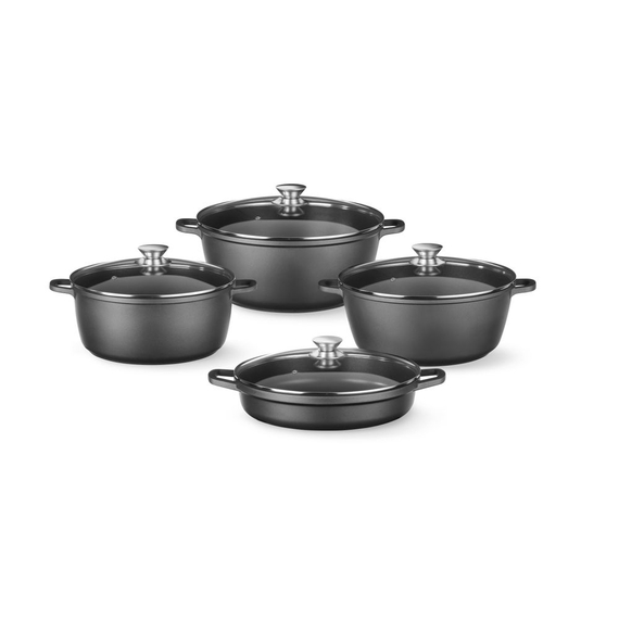 Hendi Kasserolle mit Antihaft-Beschichtung, 7L, Schwarz, 367x290x(H)122mm