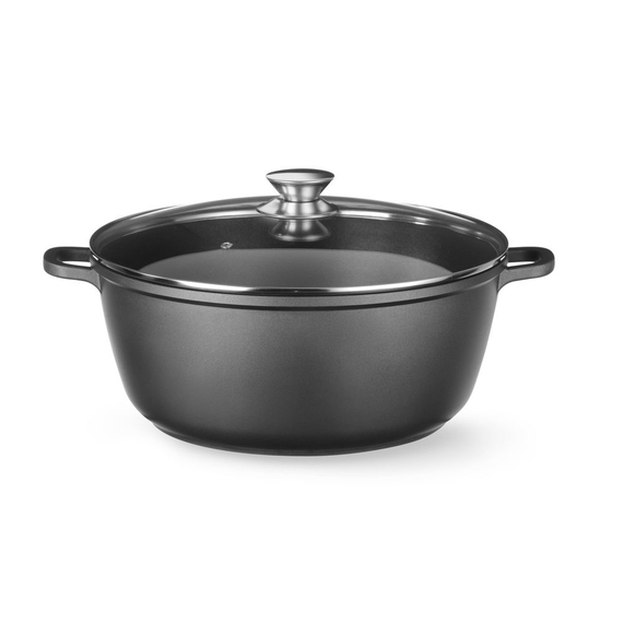 Hendi Kasserolle mit Antihaft-Beschichtung, 7L, Schwarz, 367x290x(H)122mm