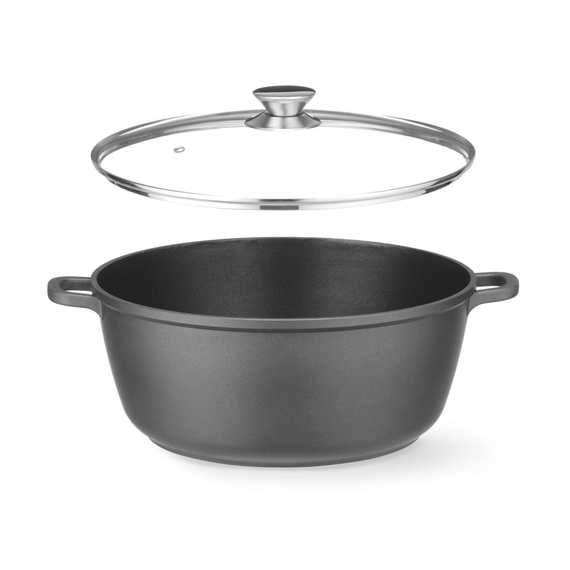 Hendi Kasserolle mit Antihaft-Beschichtung, 7L, Schwarz, 367x290x(H)122mm