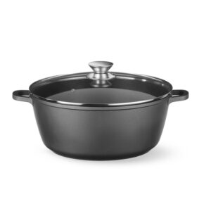 Hendi Kasserolle mit Antihaft-Beschichtung, 7,5L, Schwarz, 387x310x(H)130mm