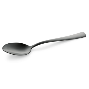Was Germany Menülöffel Set HAMBURG FRESH, 19,5 cm, schwarz, matte PVD Beschichtung, Set á 12 Stück, Chromnickelstahl 18/10
