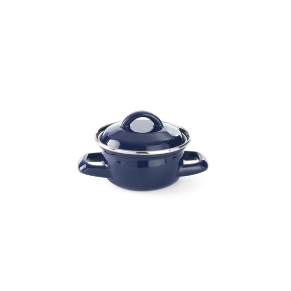 Hendi Suppen-/Saucentöpfchen - mit Deckel, 0,3L, Blau, ⌀115x(H)90mm