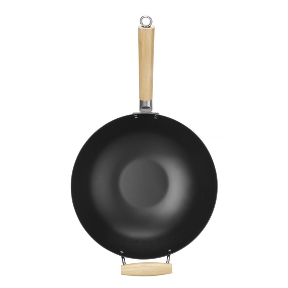 Hendi Wok mit Holzgriff, ⌀324x565mm