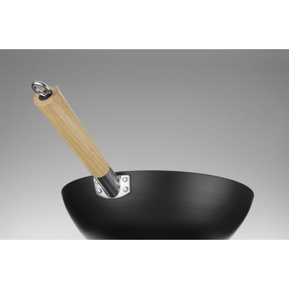 Hendi Wok mit Holzgriff, ⌀324x565mm