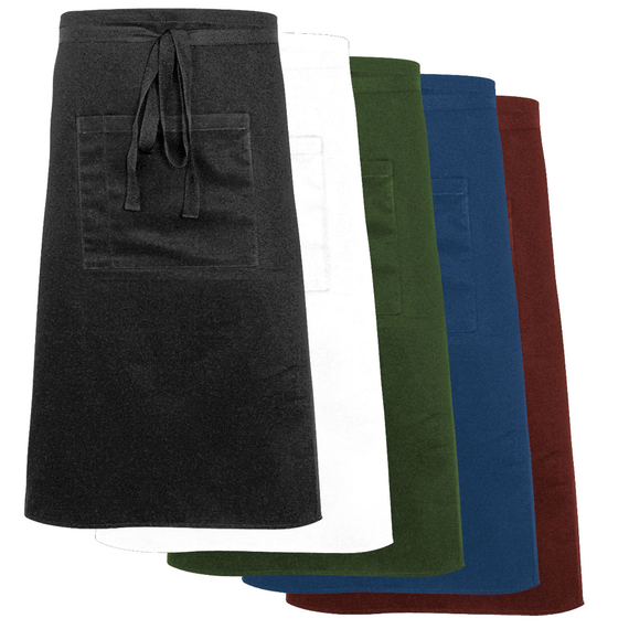 Nino Cucino Bistroschürze mit Tasche, Mischgewebe, bordeauxrot, L. 70 cm