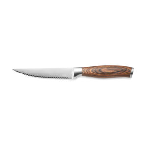 Was Germany Steakmesser Set, mit Pakkaholzgriff, 23 cm, Set á 6 Stück, Holz, Chromstahl 13/0