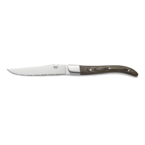 Carlos Steakmesser Set, mit braunem Pakkaholzgriff, 23 cm, Set á 6 Stück, Klingenstahl 420, Holz