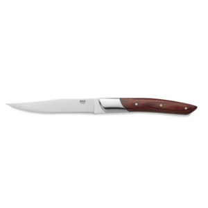 Carlos Steakmesser Set, mit rotem Pakkaholzgriff, 24 cm, Set á 6 Stück, Klingenstahl 420, Holz