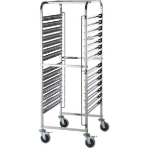Stalgast Tablettwagen aus Edelstahl, passend für 14 x GN 2/1, 590 x 670 x 1735 mm (BxTxH)