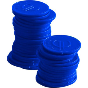 BarUp Pfandmünzen - 100 Stk., Blau, 100 Stk., ⌀25mm