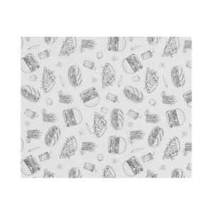 Hendi Einschlagpapier, fettdicht, Fastfood-Muster, 500 Stk., 200x250mm