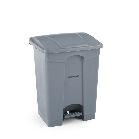 AmerBox Tret-Abfalleimer, 87L, Hellgrau, 500x410x(H)815mm