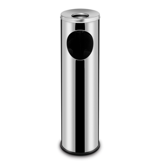 Hendi Mülleimer Standmodell mit Aschenbecher, 15L, ⌀200x(H)700mm