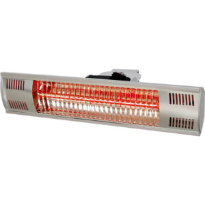 Elektrischer Heizstrahler, hängend, für Wand- oder Deckenmontage, Abmessung 455 x 90 x 100 mm (BxTxH)