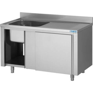 SARO Spülschrank mit Schiebetüren 1400 2 Becken mittig