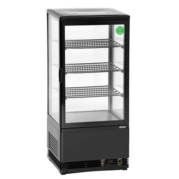 Bartscher Mini-Kühlvitrine 78L, schwarz