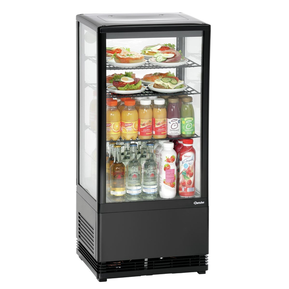 Bartscher Mini-Kühlvitrine 78L, schwarz
