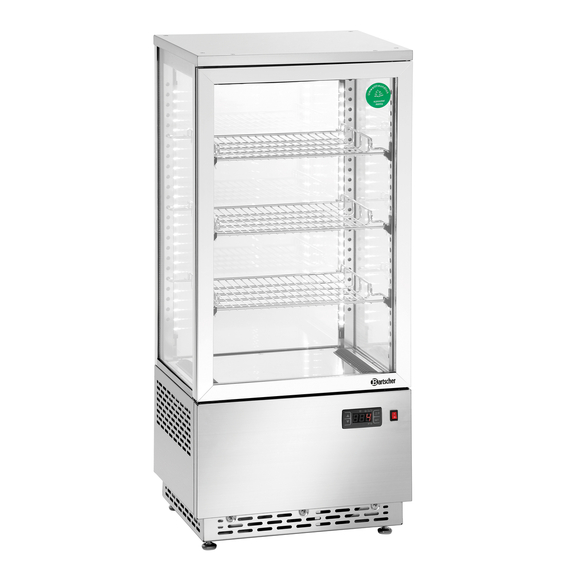 Bartscher Mini-Kühlvitrine 78L, Edelstahl
