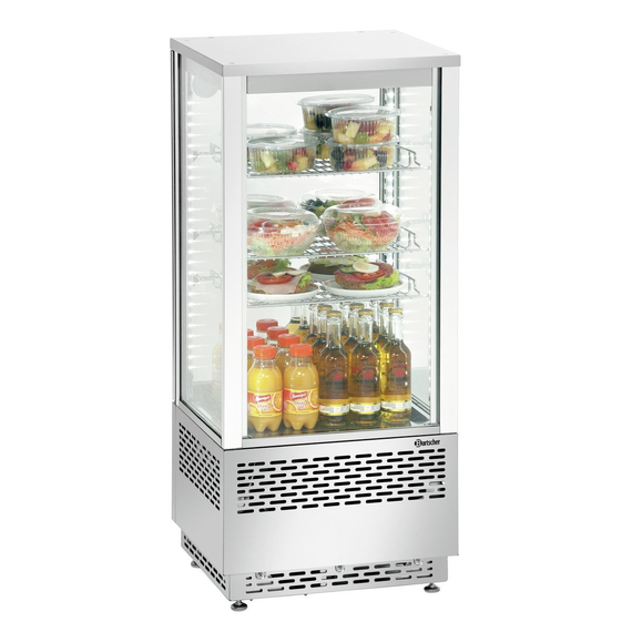Bartscher Mini-Kühlvitrine 78L, Edelstahl