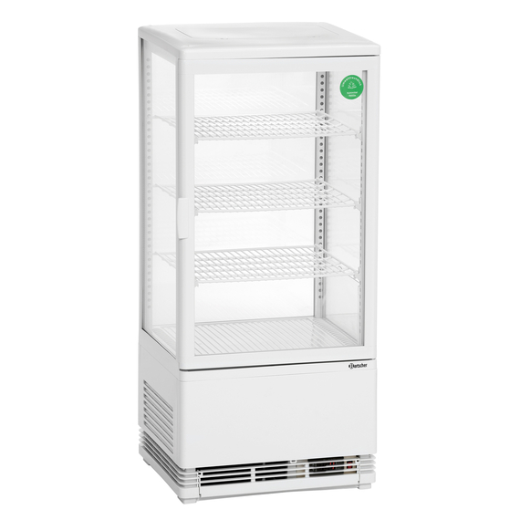 Bartscher Mini-Kühlvitrine 78L, weiß