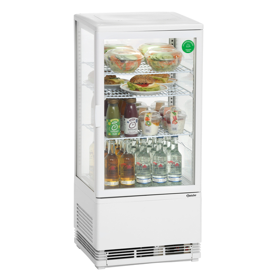 Bartscher Mini-Kühlvitrine 78L, weiß