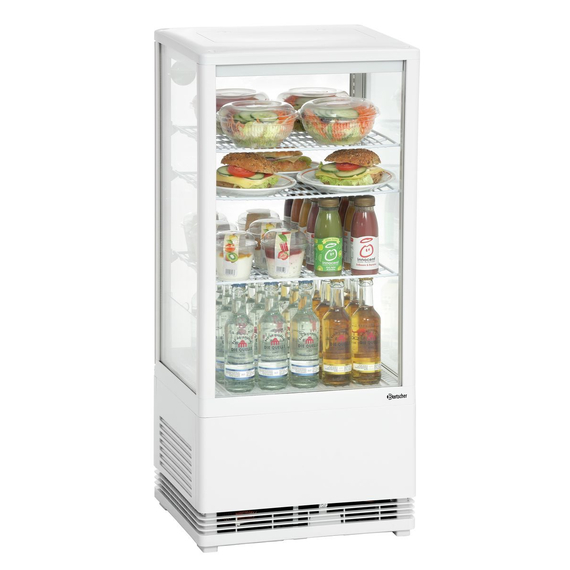 Bartscher Mini-Kühlvitrine 78L, weiß