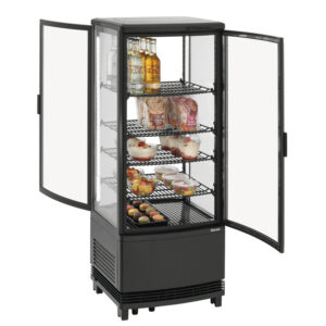 Bartscher Mini-Kühlvitrine 98L2T schwarz
