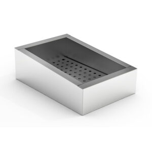 Combisteel Gemahlenes Eis Behälter Schief 1/1 Gn Aisi 304 Wasserhahn An Der Bedienung Seite
