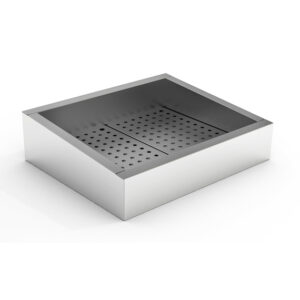 Combisteel Gemahlenes Eis Behälter Schief 2/1 Gn Aisi 304 Wasserhahn An Der Bedienung Seite