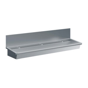 Combisteel Edelstahl Waschbecken 3 Ablasshahne 1800mm Ablaufstopfen Und Schutzwand Inklusive, Exklusiv Hahne