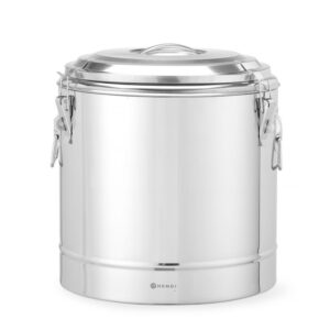 Hendi Isolierter tragbarer Behälter, Kitchen Line, 31L, Silber, ⌀400x(H)445mm