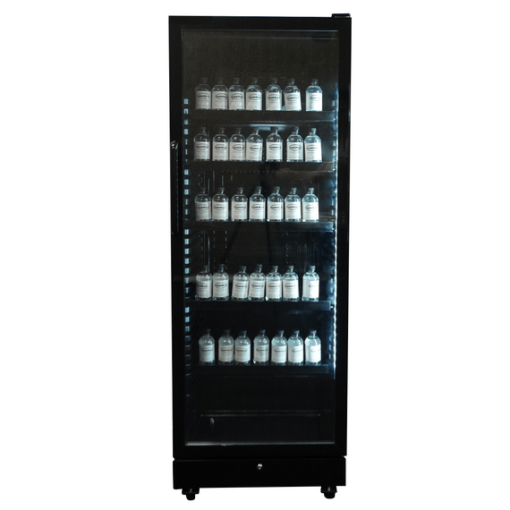 Combisteel Kühlschrank 1 Glastür Schwarz Sve-450 Bl