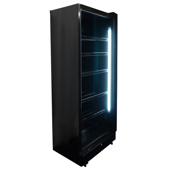 Combisteel Kühlschrank 1 Glastür Schwarz Sve-450 Bl