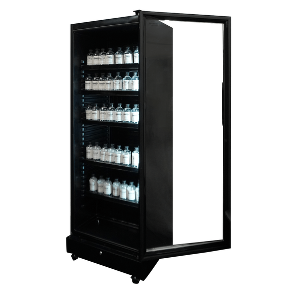 Combisteel Kühlschrank 1 Glastür Schwarz Sve-450 Bl