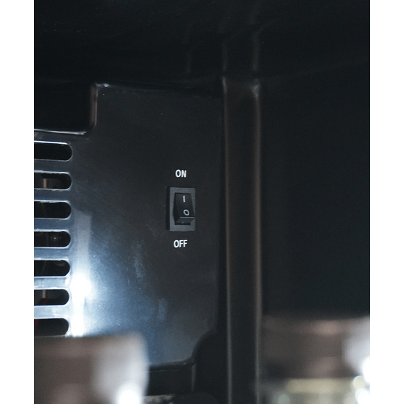 Combisteel Kühlschrank 1 Glastür Schwarz Sve-450 Bl