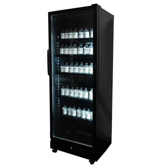Combisteel Kühlschrank 1 Glastür Schwarz Sve-450 Bl